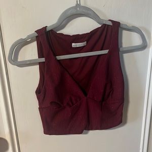 Plunge sparkly crop top